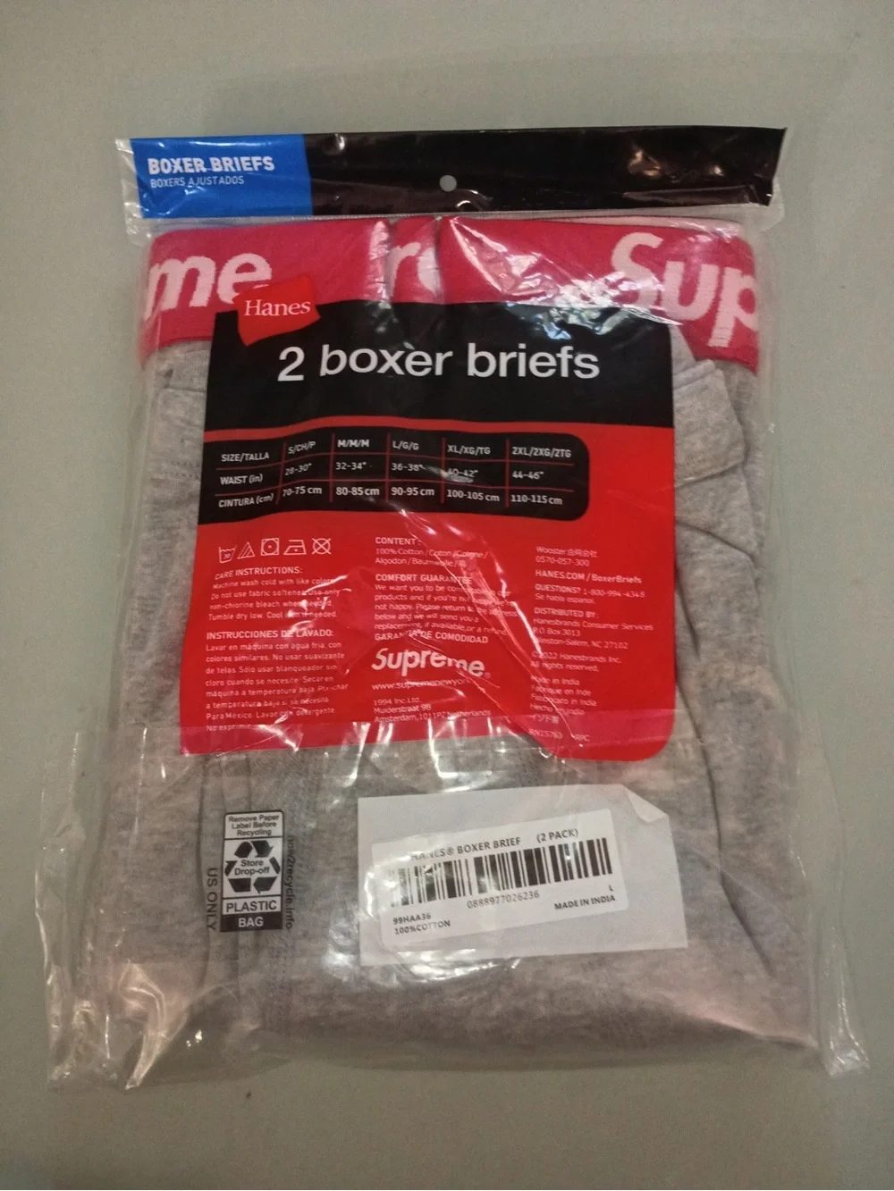 Gray Boxer Briefs - 2 Pack